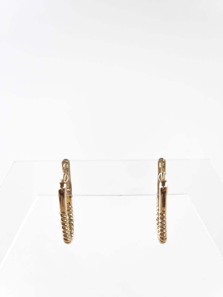Gold Spiral Desenli Vip Küpe (25mm)